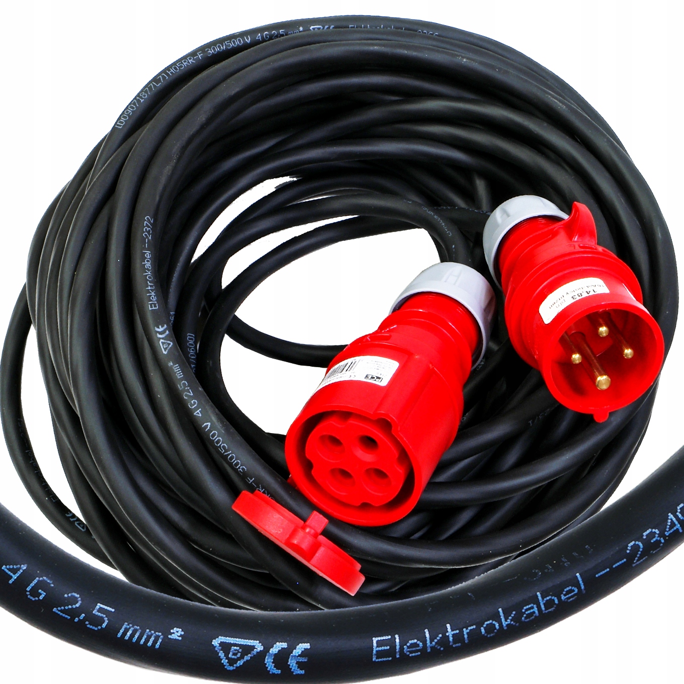 prodlužovací kabel silový 16A 4p gumový OW 4x2,5 50m