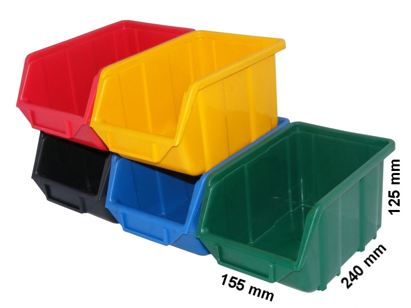 Pojemnik magazynowy żółty 240x155x125mm, kuweta Stan opakowania oryginalne