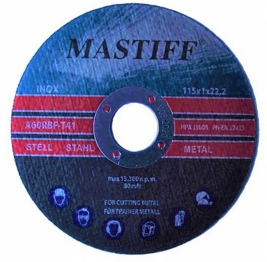 

Tarcza Cięcia Metalu inox 115 x 1,0 x 22,2 Mastiff
