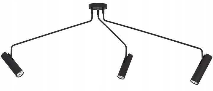 Stropná závesná lampa nad stôl Eye čierna loft Led stropné svietidlá