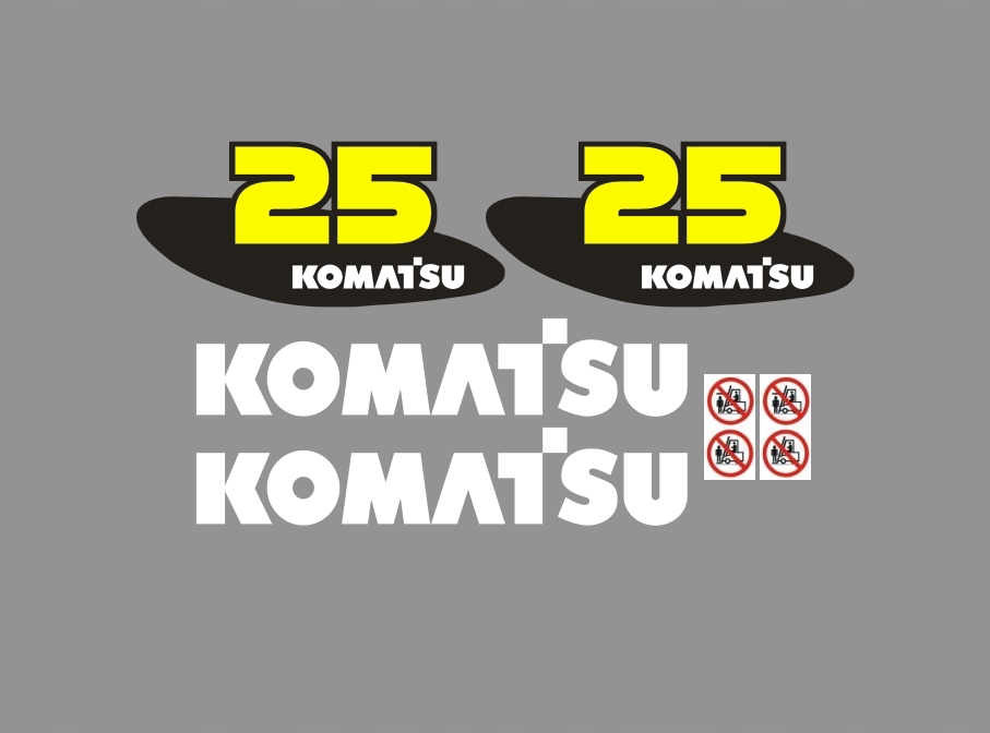 Samolepky s nálepkou Komatsu 25