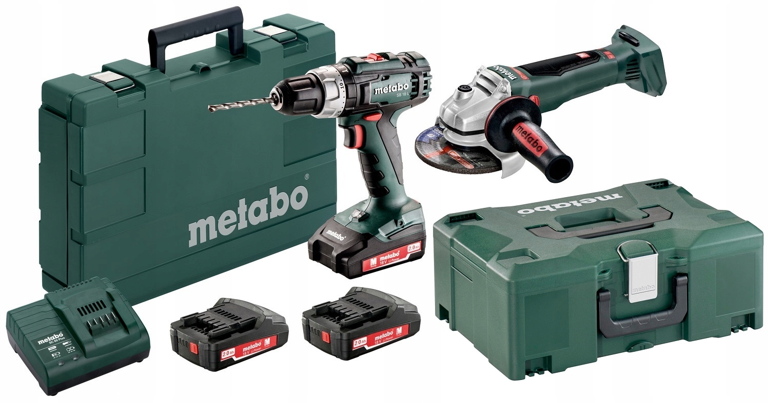 ZESTAW 2 NARZĘDZI METABO COMBO 3 X AKUMULATOR