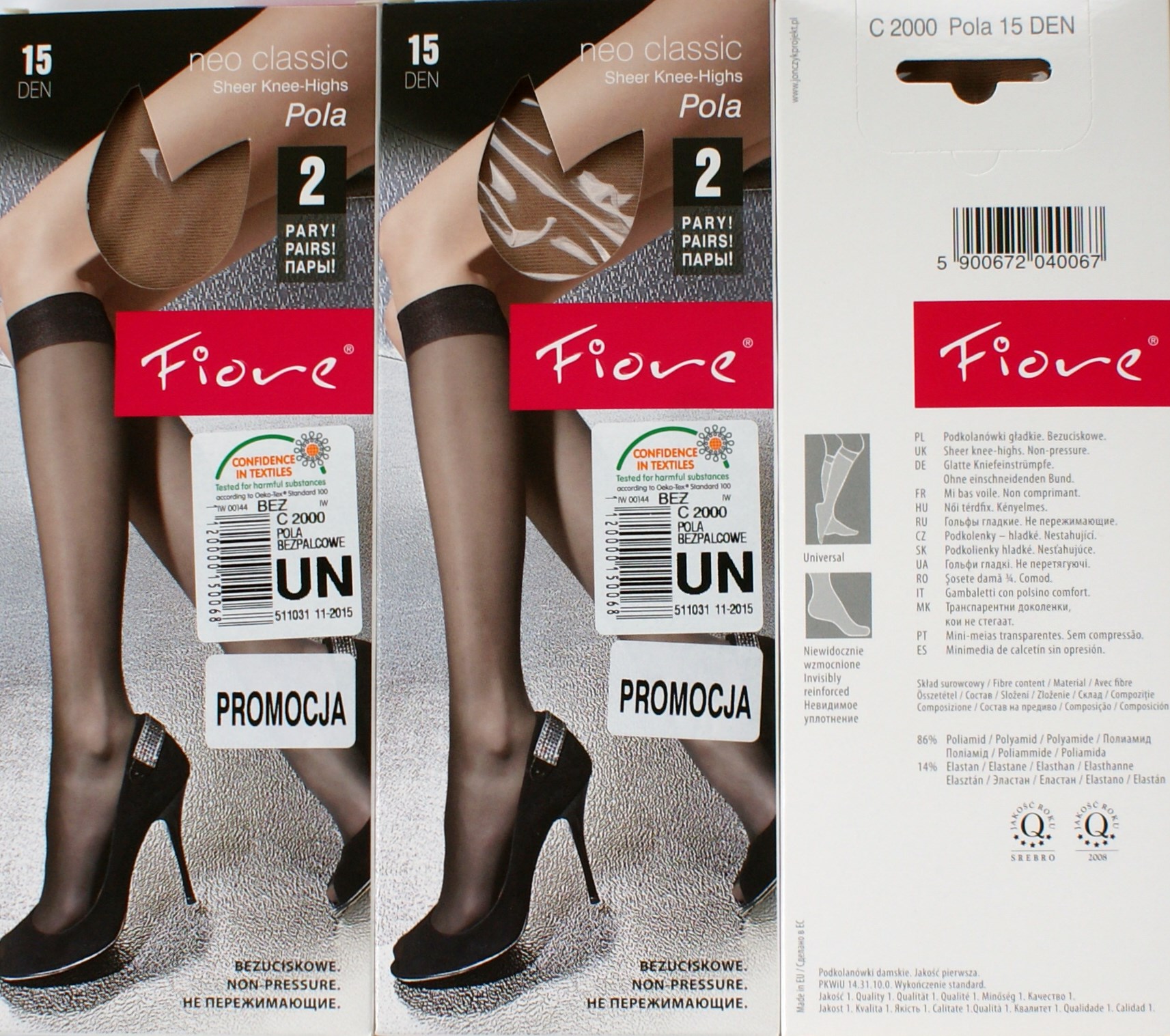 

Podkolanówki Pola 2pary Fiore beżowe