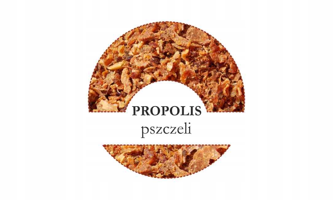 

Etykiety okrągłe fi 4 cm Propolis pszczeli 24 szt