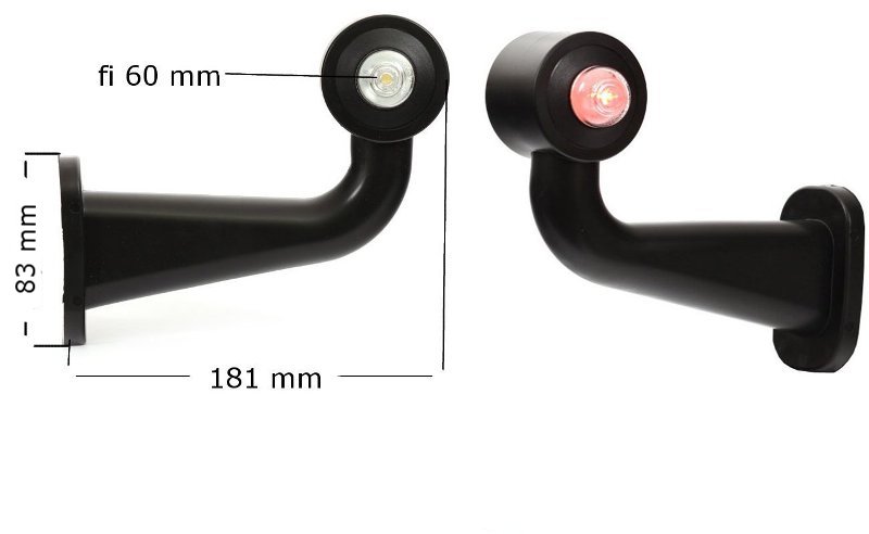 LED Lampa Obrysowa Biało Czerwona Prawa Dioda WAŚ nr 138P EAN (GTIN) 5907465126151