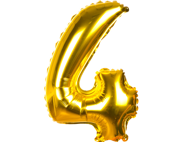 

Balony Foliowe 40CM Balon Cyferka Cyfra Złota 4