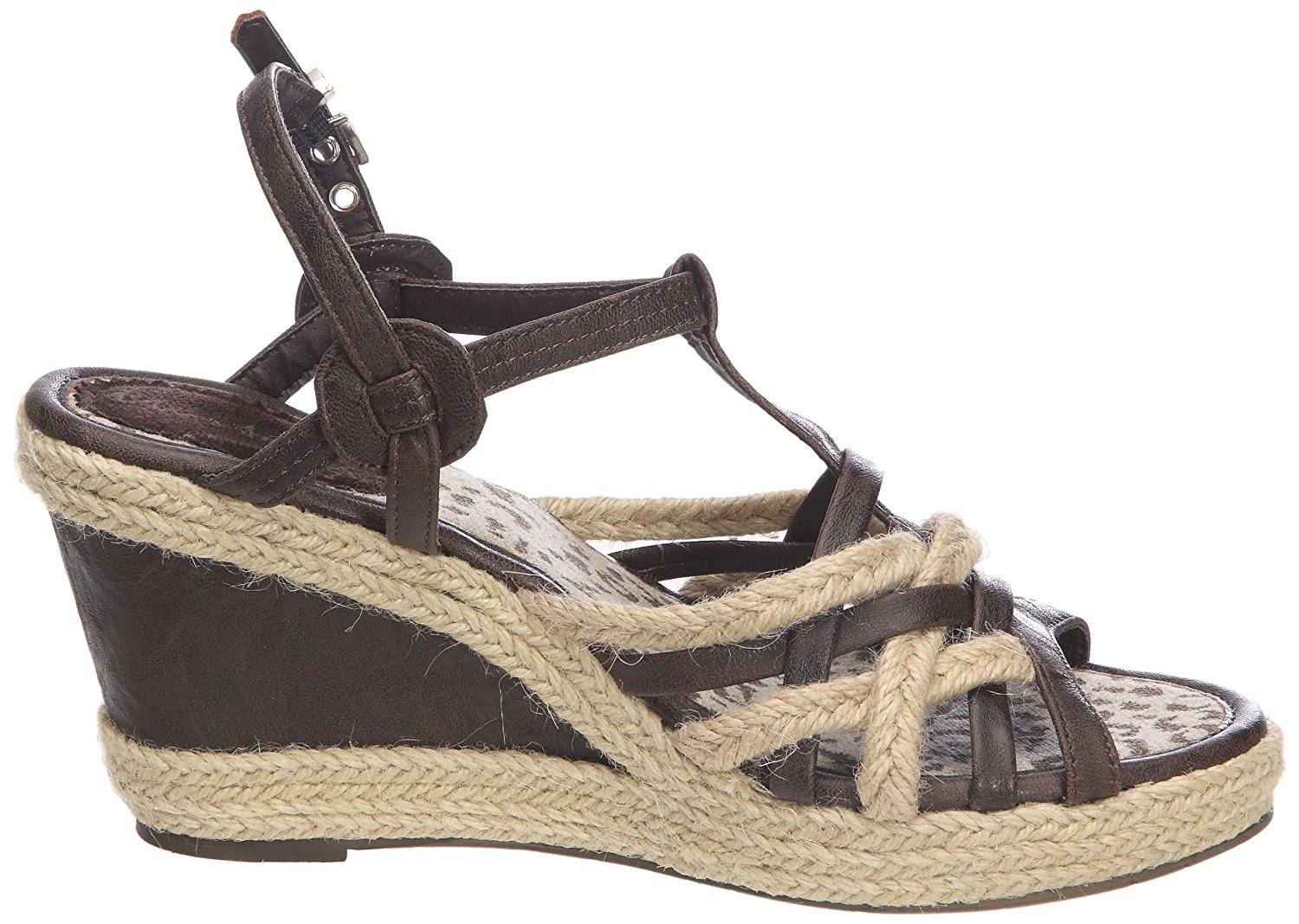 A5430 SANDAŁY KOTURNY MUSTANG BRĄZOWE R.40 Materiał wkładki inny