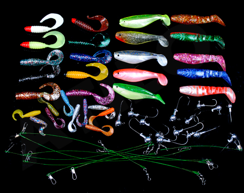 ZESTAW PRZYNĘT JAXON + PUDEŁKO 54 elementy Rippery twistery główki przypony Kod producenta ATILO54el