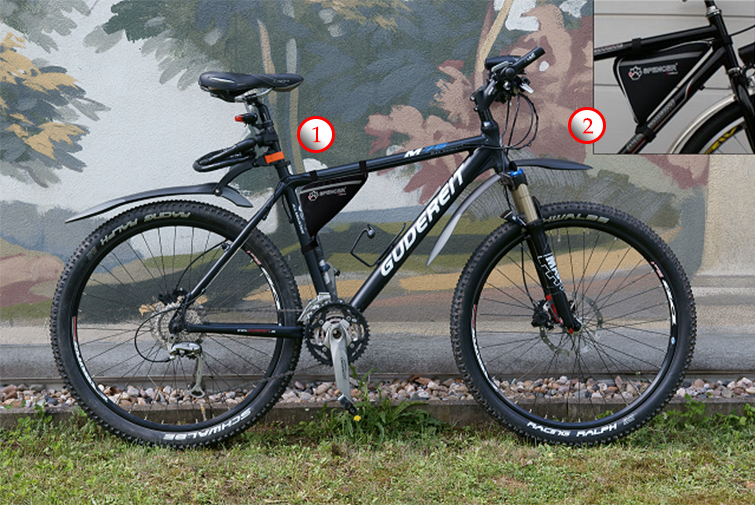 SAKWA ROWEROWA TRÓJKĄTNA TORBA POD RAMĘ SPENCER Materiał dominujący poliester