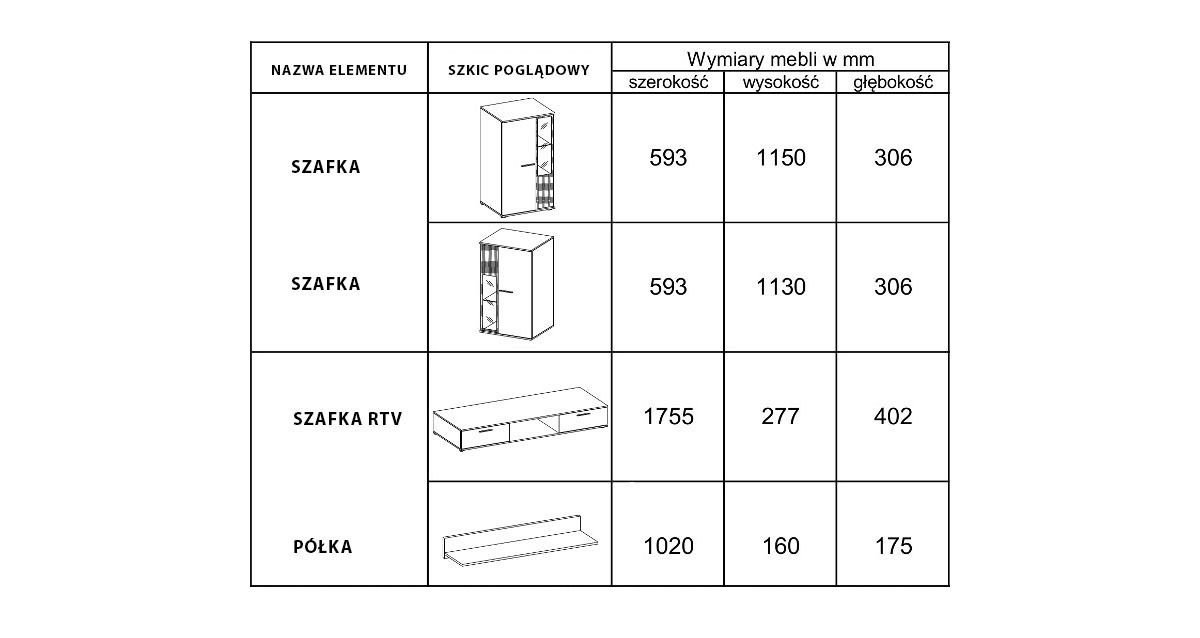 MEBLOŚCIANKA POŁYSK SZYBKA DOSTAWA TANIO LED Kolor frontów czarny