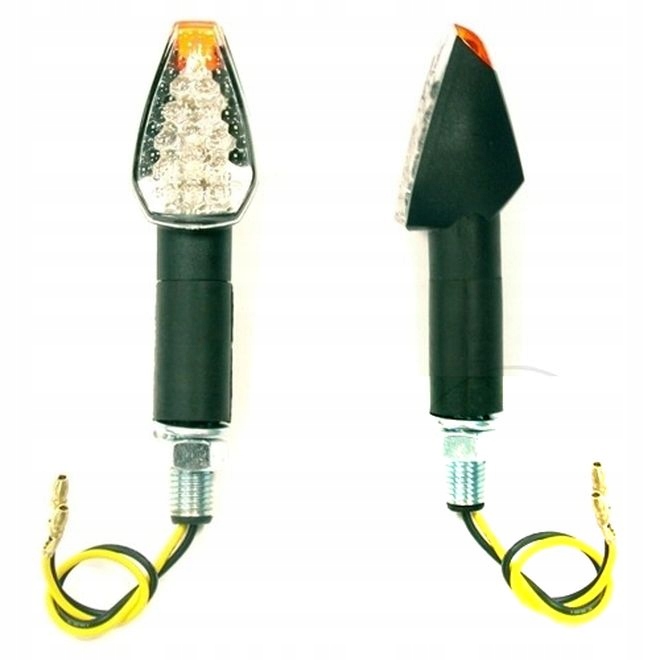 Mini Směrovky 2ks Led Diody Černé Dlouhé