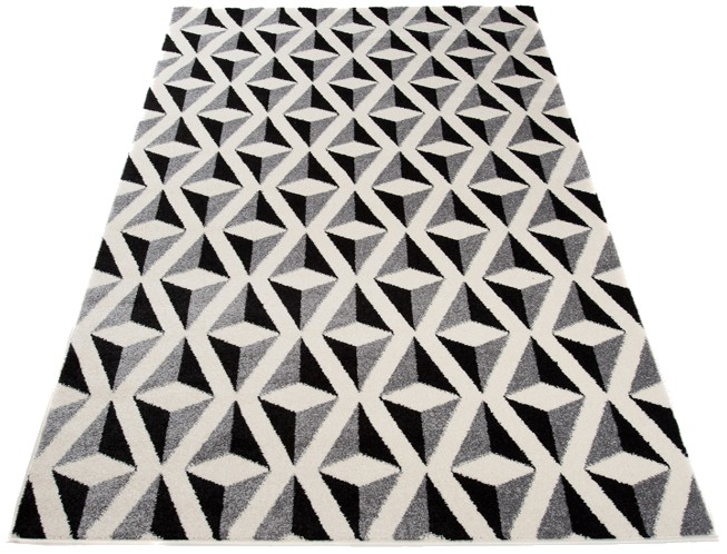 Marocký Koberec Romby 3D 140x190 milý soft t425bw