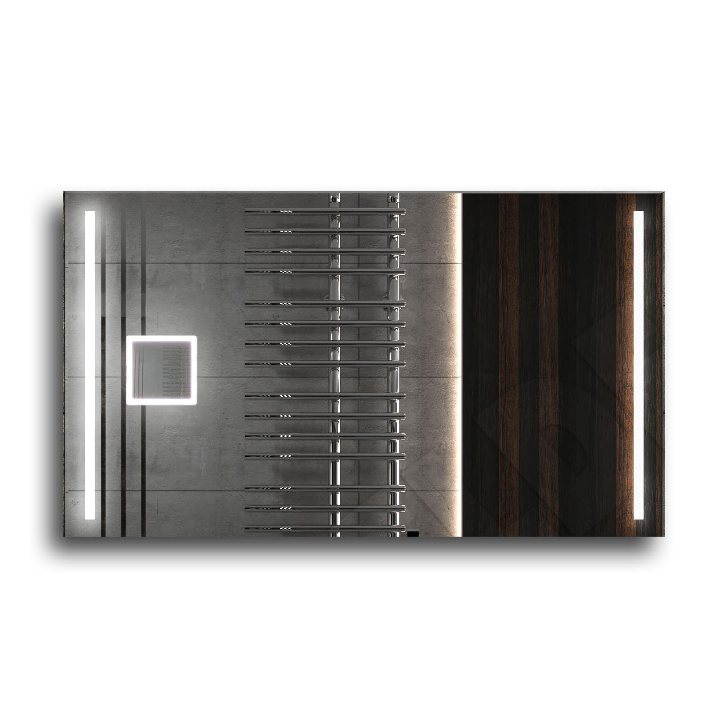 'POWERSTIX' 90*70 LUSTRO PODŚWIETLANE ŁAZIENKOWE Wysokość 700 mm