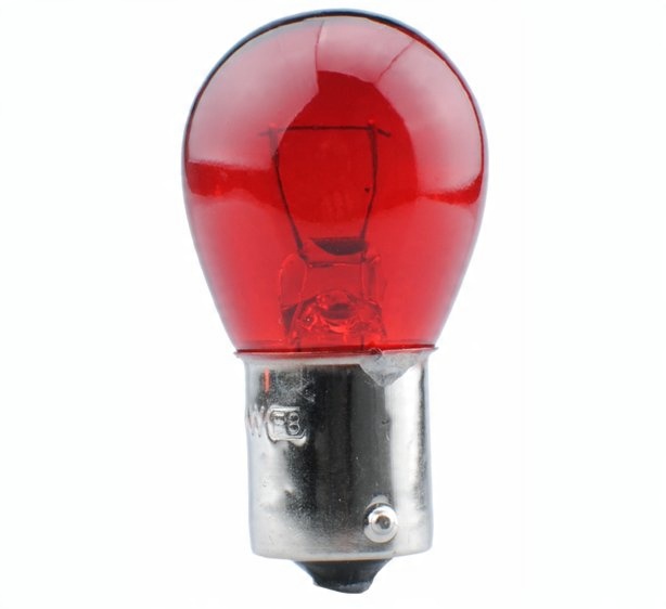 M-Tech Żarówka P21W PY21W BAU15S 12V 21W Czerwona