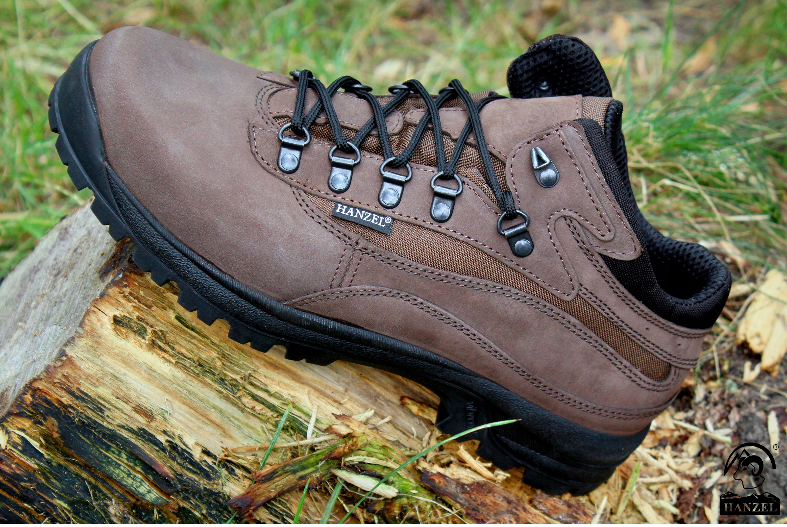 SKÓRZANE BUTY MYŚLIWSKIE HANZEL PODESZWA VIBRAM 44 Model Trail