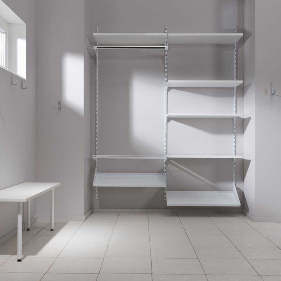 REGAŁ METALOWY LISTWA NOŚNA POD PÓŁKA BIAŁA PRO100 Głębokość 40 cm