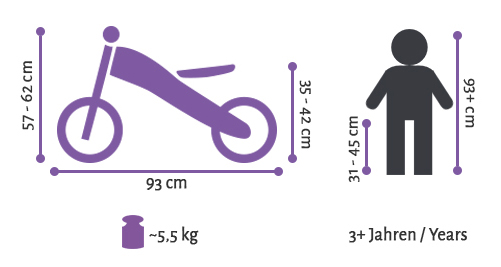 ROWEREK rower BIEGOWY XL niemiecki WSZYSTKOMAJĄCY! Wiek dziecka 3 lata +