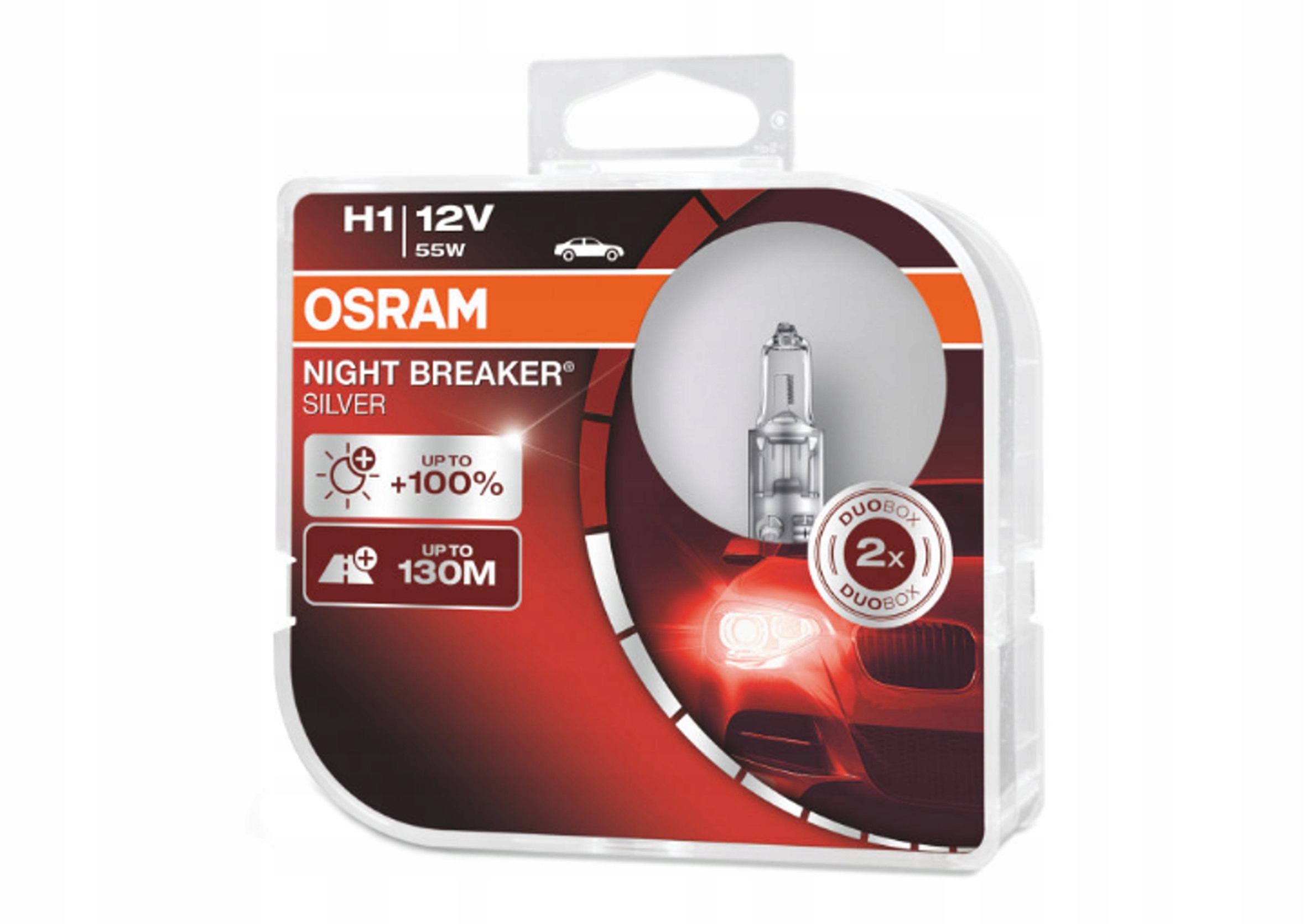 

Osram Night Breaker Silver H1 12V +100% Duobox