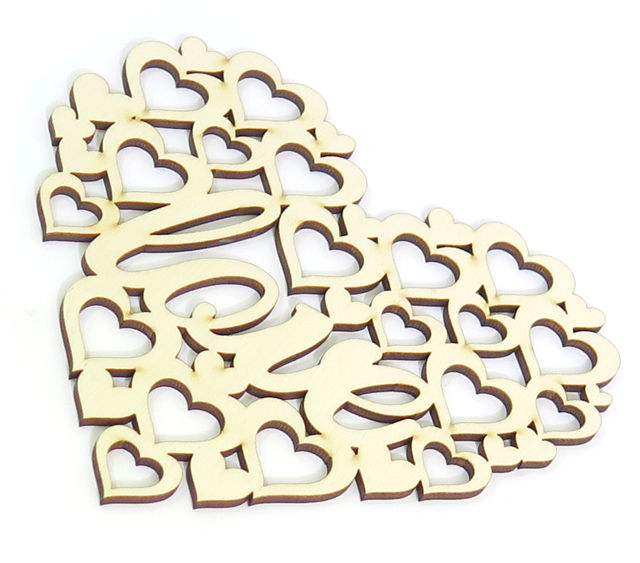 

Decoupage Dekor Ażurowe Serce love 400x374mm RW61