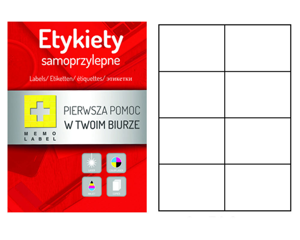 

Etykiety Samoprzylepne A4 105X74 100 Arkuszy Memo