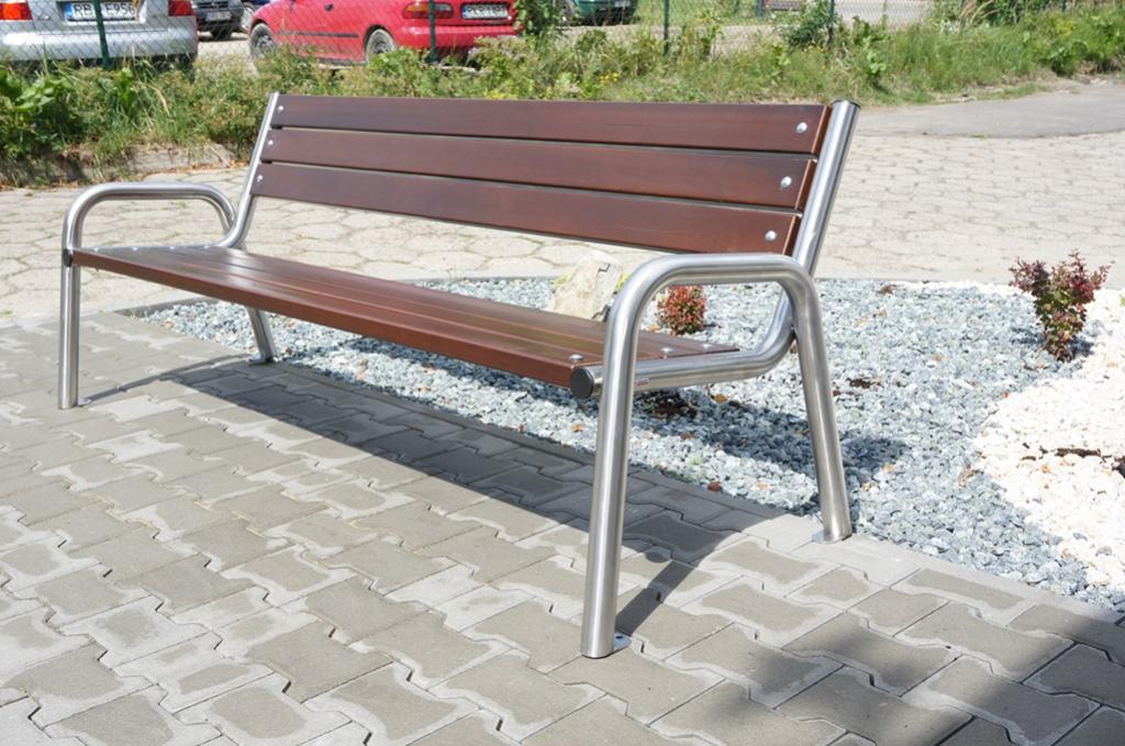 ŁAWKA PROMYK II INOX PARKOWA MIEJSKA OGRODOWA 180 Producent KROSSTECH
