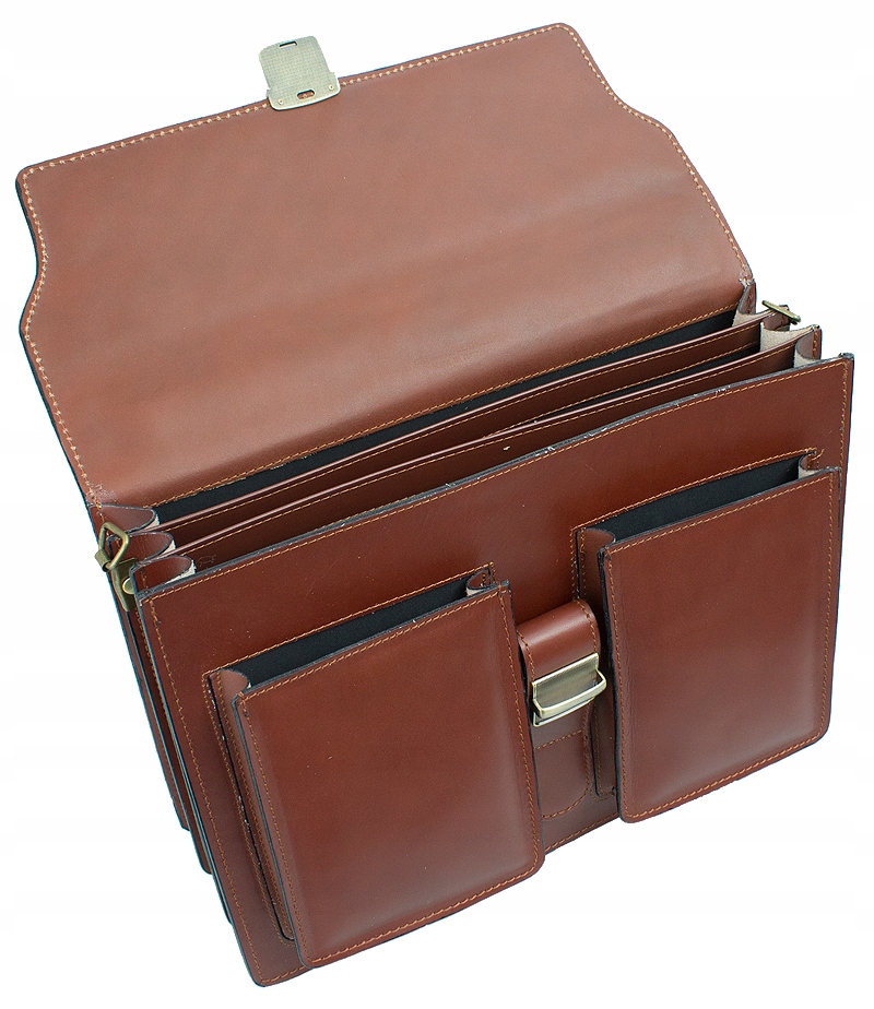 TS02 WŁOSKA teczka SKÓRZANA aktówka ze skóry SKÓRA Marka inna