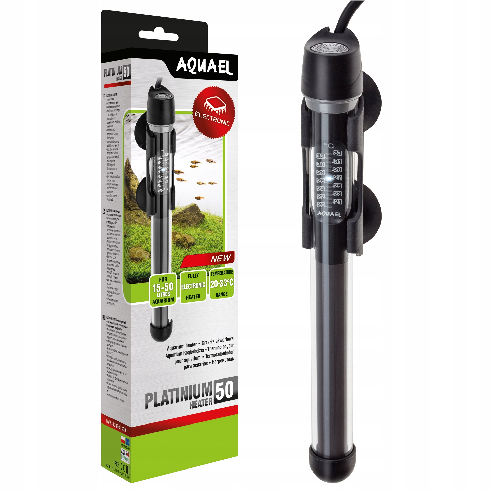 

Aquael Platinium Heater 50W Grzałka Do Akwarium