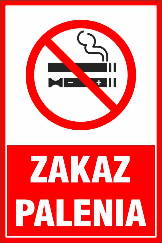 

Tabliczka zakaz palenia E-papierosów 15x22,5