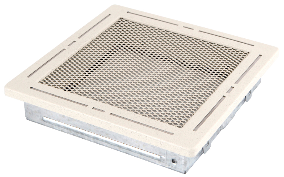 Větrací krbová mřížka 16x16 cm Krém Brokat