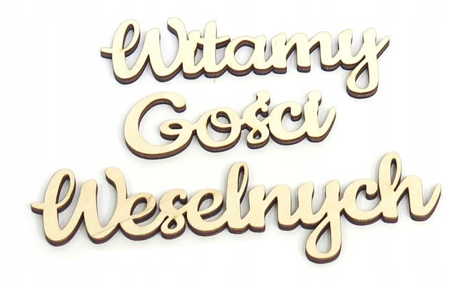 

Dekor Napis Decoupage Witamy Gości Weselnych DV56