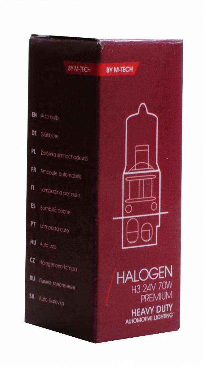 Żarówka halogenowa H3 M-Tech 70W 24V Heavy Duty EAN (GTIN) 5901508514301