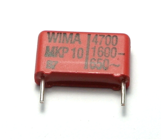 

4.7nF 1600V- 650V~ MKP10 Kondensator Wima 15mm
