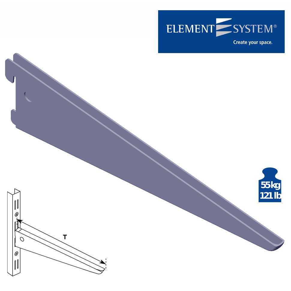 WSPORNIK PÓŁKI DO REGAŁ MAGAZYNOWY SREBRNY U 47CM Marka Element System