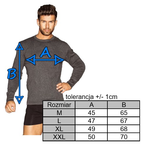 HENDERSON PODKOSZULEK MĘSKI 2149 długi rękaw r L Kolor szary