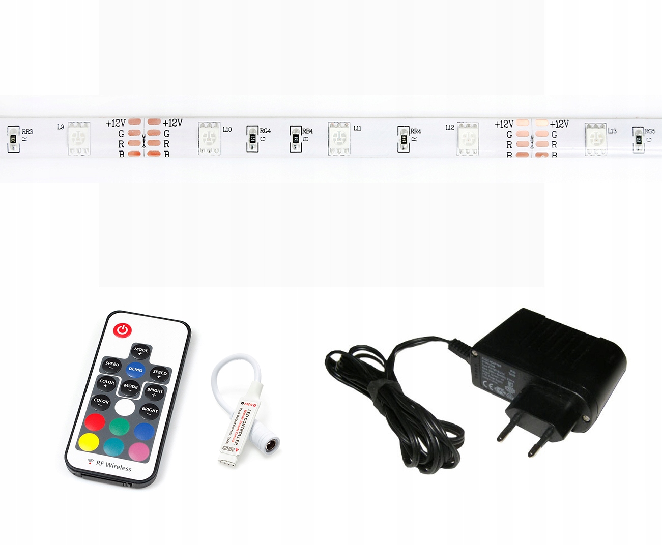 

Taśma Led Rgb 5050 2,5m IP20 +pilot radiowy Zestaw