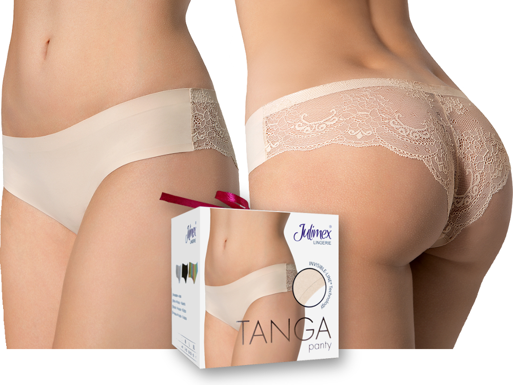 

Tanga majtki damkie Bezszwowe koronka Julimex r S