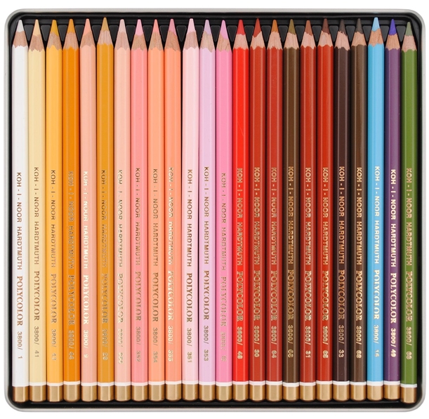 Цветные карандаши POLYCOLOR 24 цвета Ко-и-Нур 3824 портрет количество штук в наборе 24 шт.