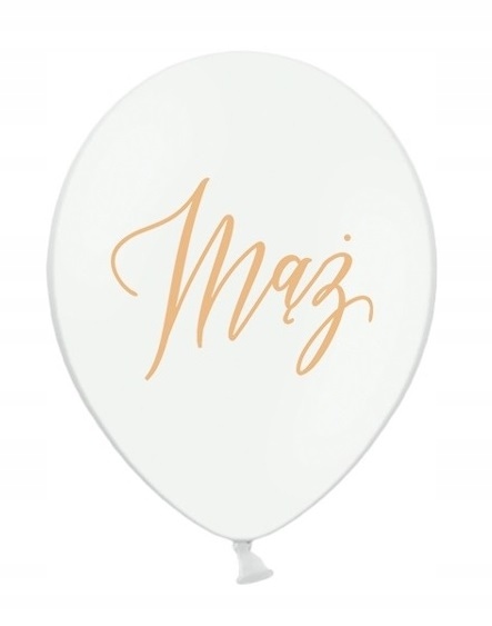 

Balony Mąż Białe Balon Ślub Wesele, 30 cm 1 szt.