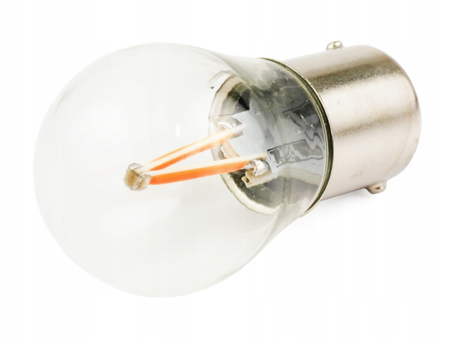 

P21W Led Cob 2W 12V 24V Szklana Filament Czerwona