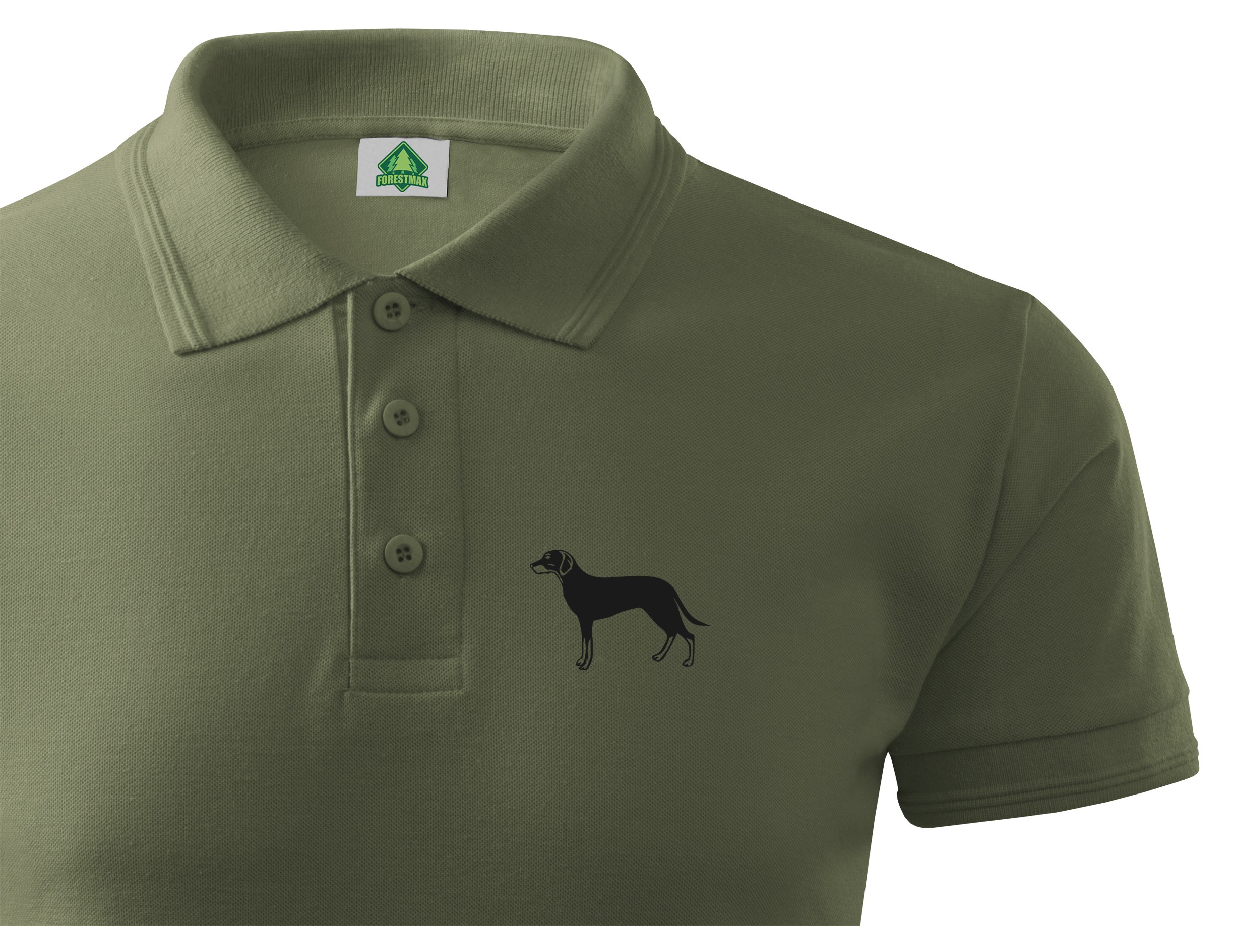 

Polo Khaki Nadruk Psa Myśliwskiego Gończy Polski