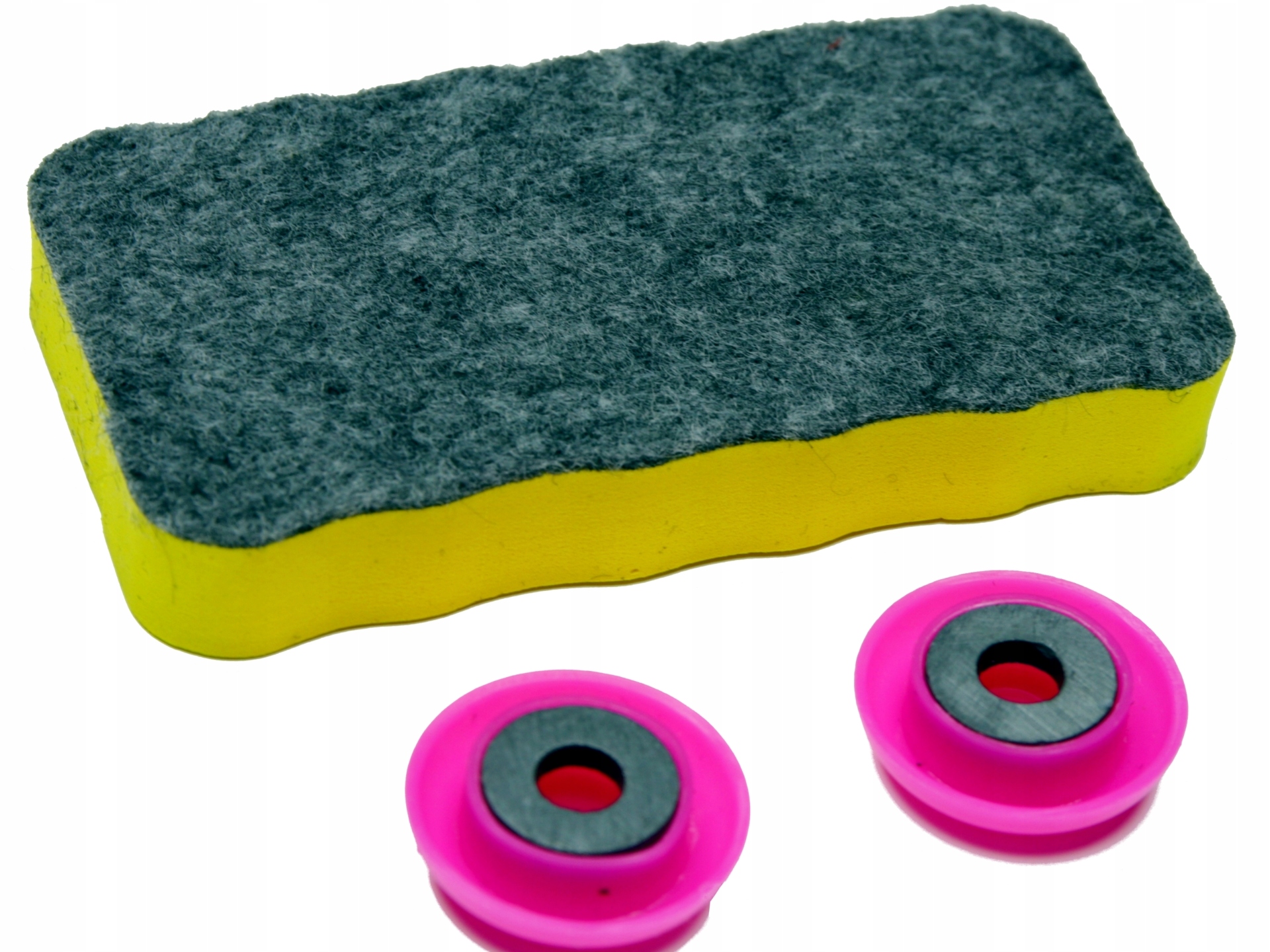 Gąbka do tablic suchościeralnych + 2 magnesy 30mm Marka Abitus