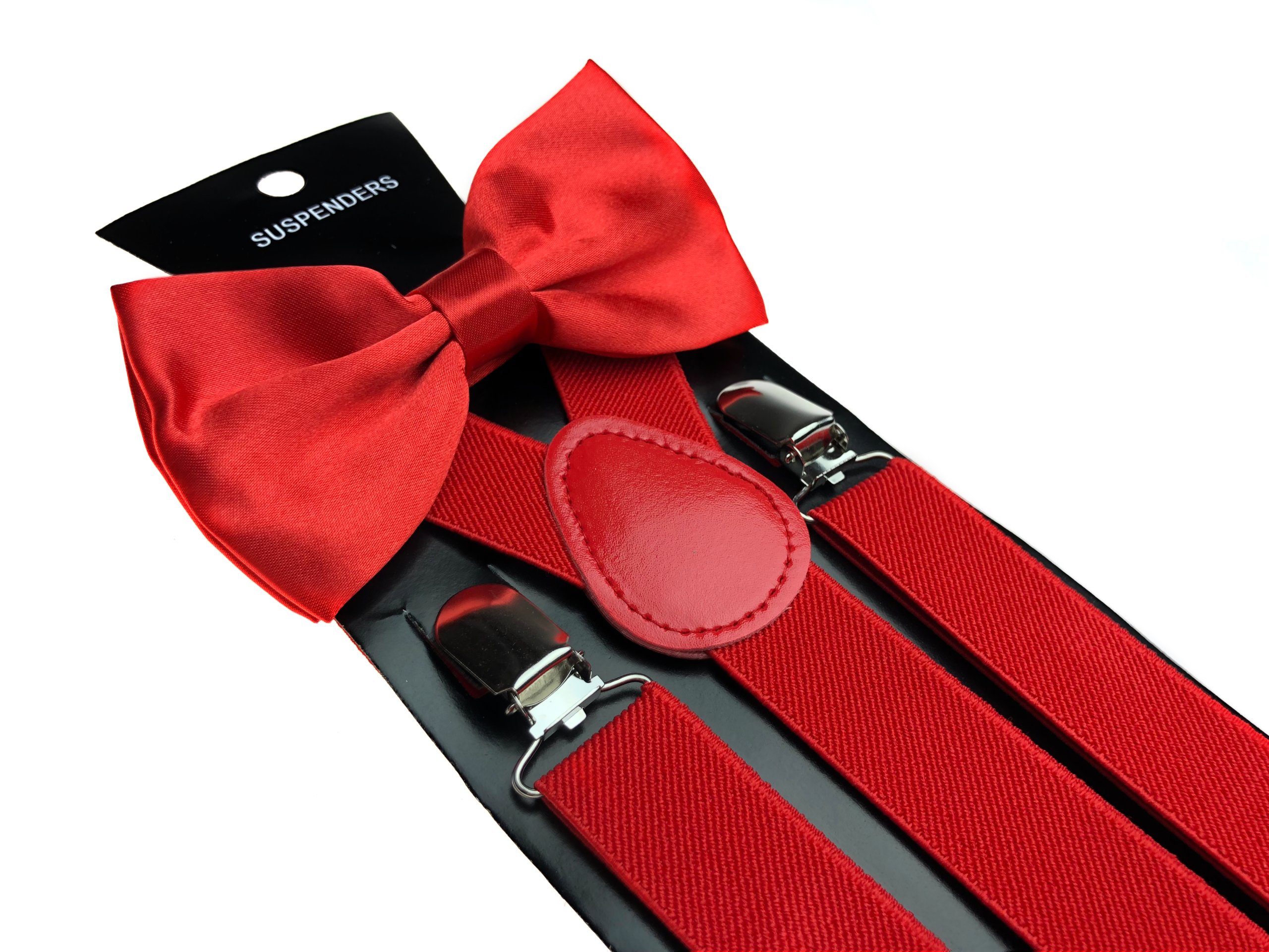 MUCHA + SZELKI 2.5 cm KOMPLET męski CZERWONY EAN (GTIN) 5903738399987