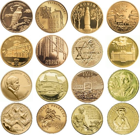 2 PLN (2008) - Súprava všetkých 16 mincí z roku 2008