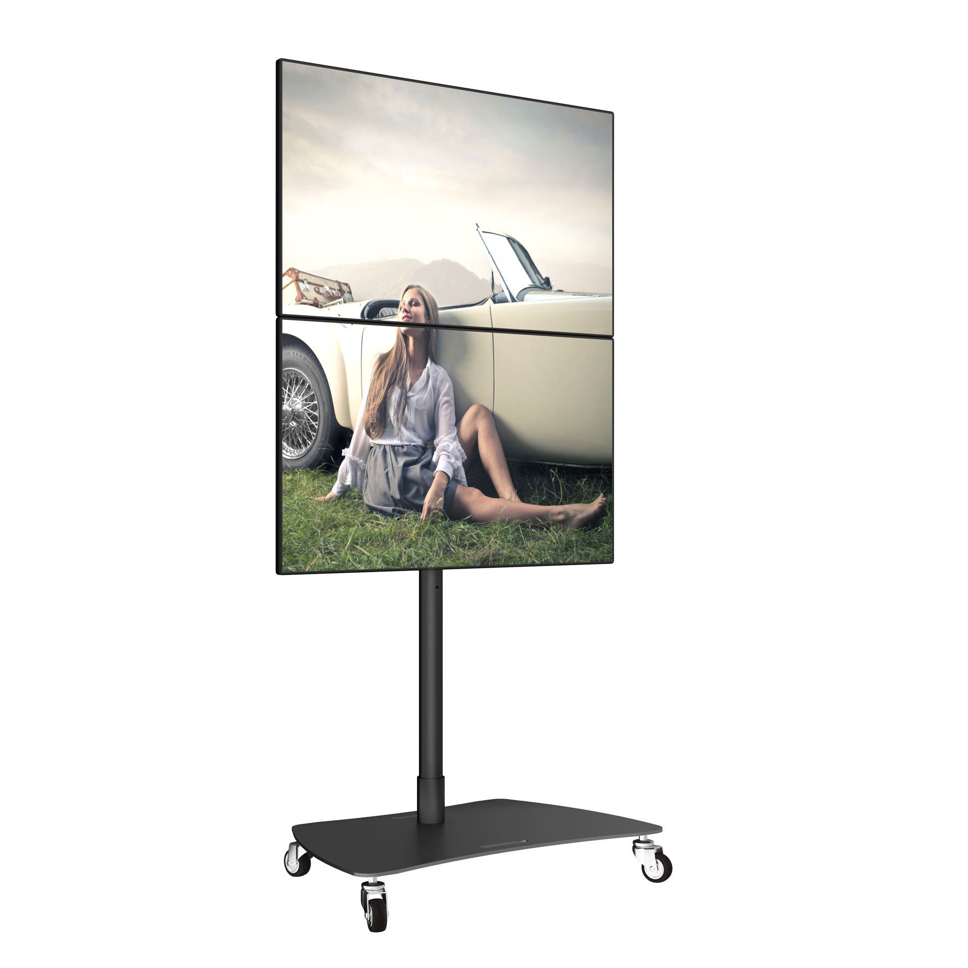 STOJAK STAND WÓZEK STATYW PODSTAWA 2 MONITORY TV Marka Kraftmann