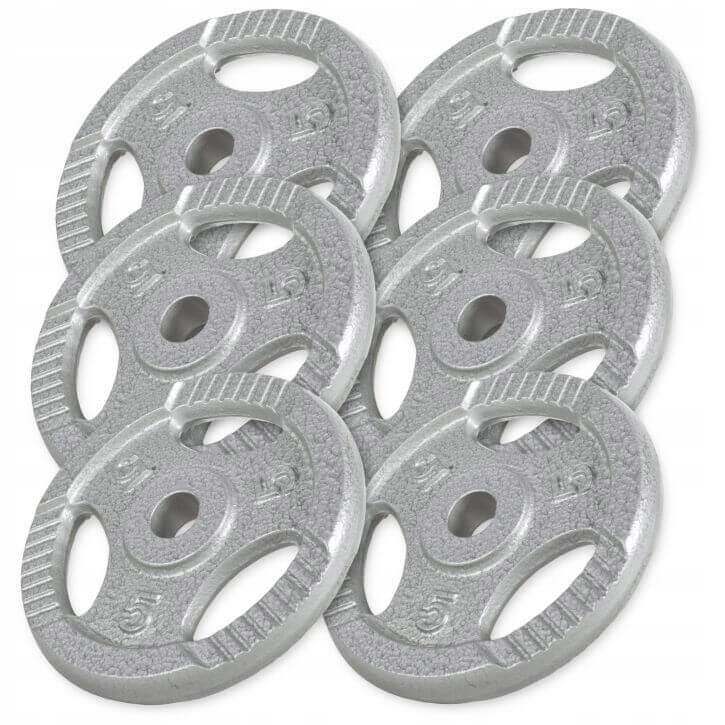 

Zestaw obciążeń żeliwnych 6x 5 kg z uchwytami 30mm