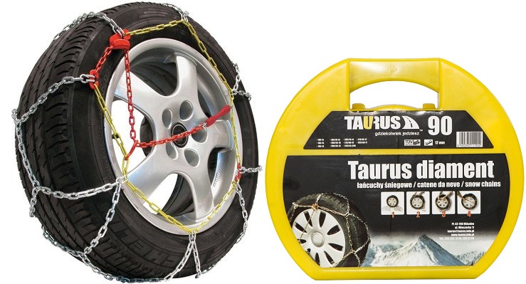 ŁAŃCUCHY ŚNIEGOWE NA KOŁA TAURUS DIAMENT 12mm KN80