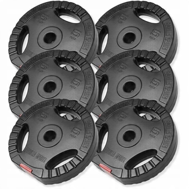 

Zestaw obciążeń winylowych z uchwytem 6x5kg 30mm