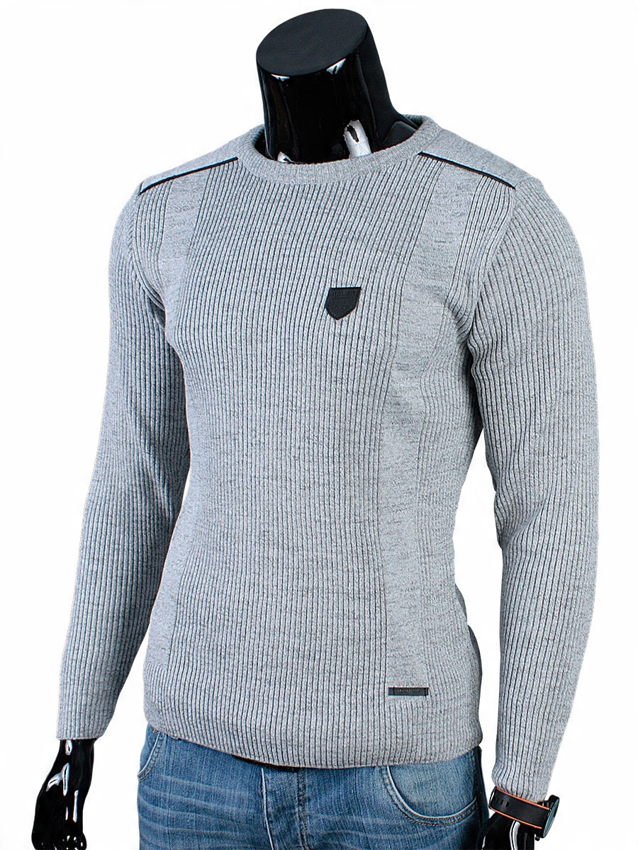

Produkt_pl_sweter Półgolf Łaty N81 Szary__M