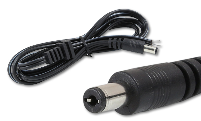 

Złącze wtyk DC kabel 1,5m 150cm 2,1 / 5,5 prost 3y