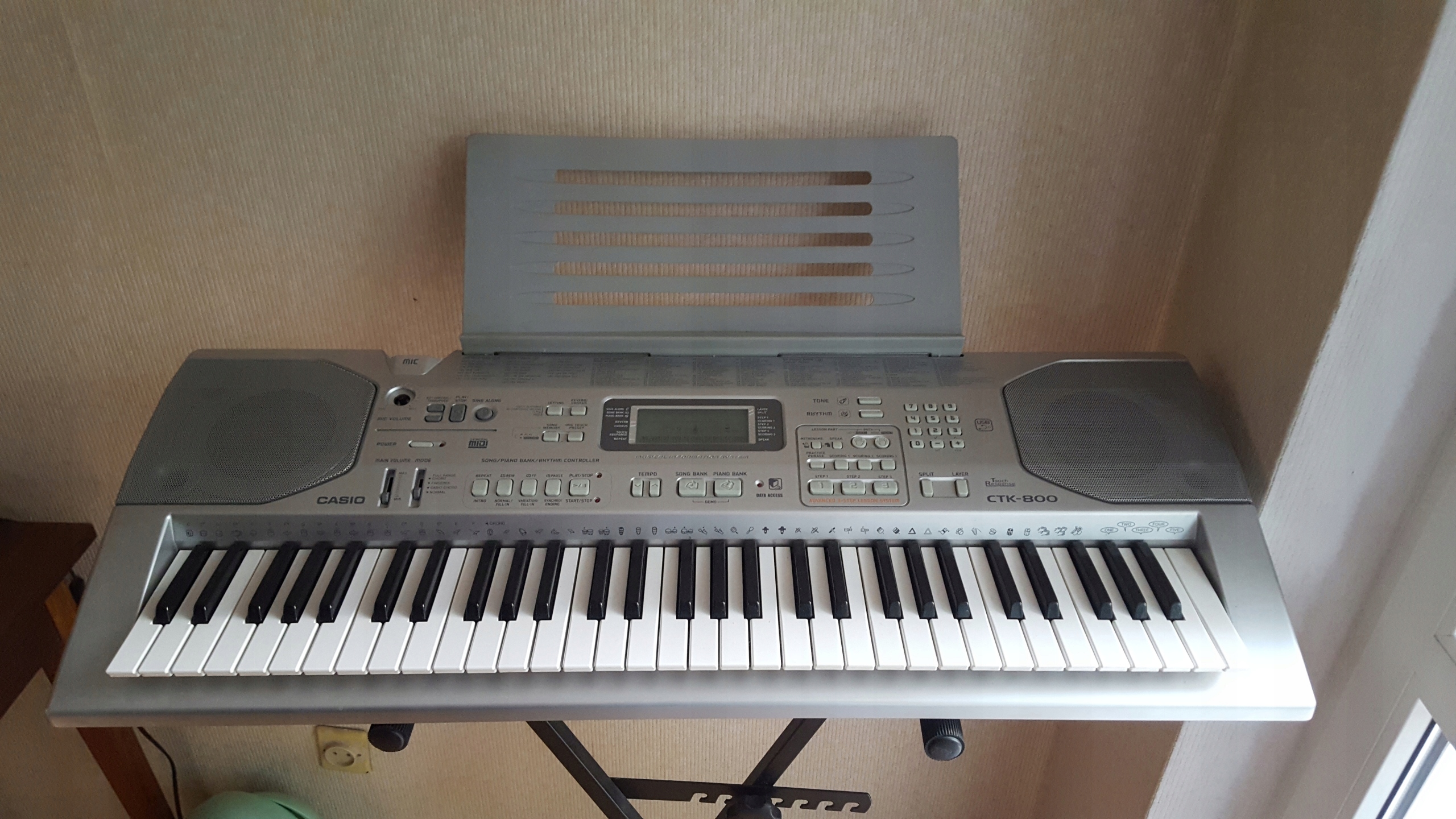Keyboard Casio CTK800 + Statyw 7567258476 oficjalne archiwum allegro